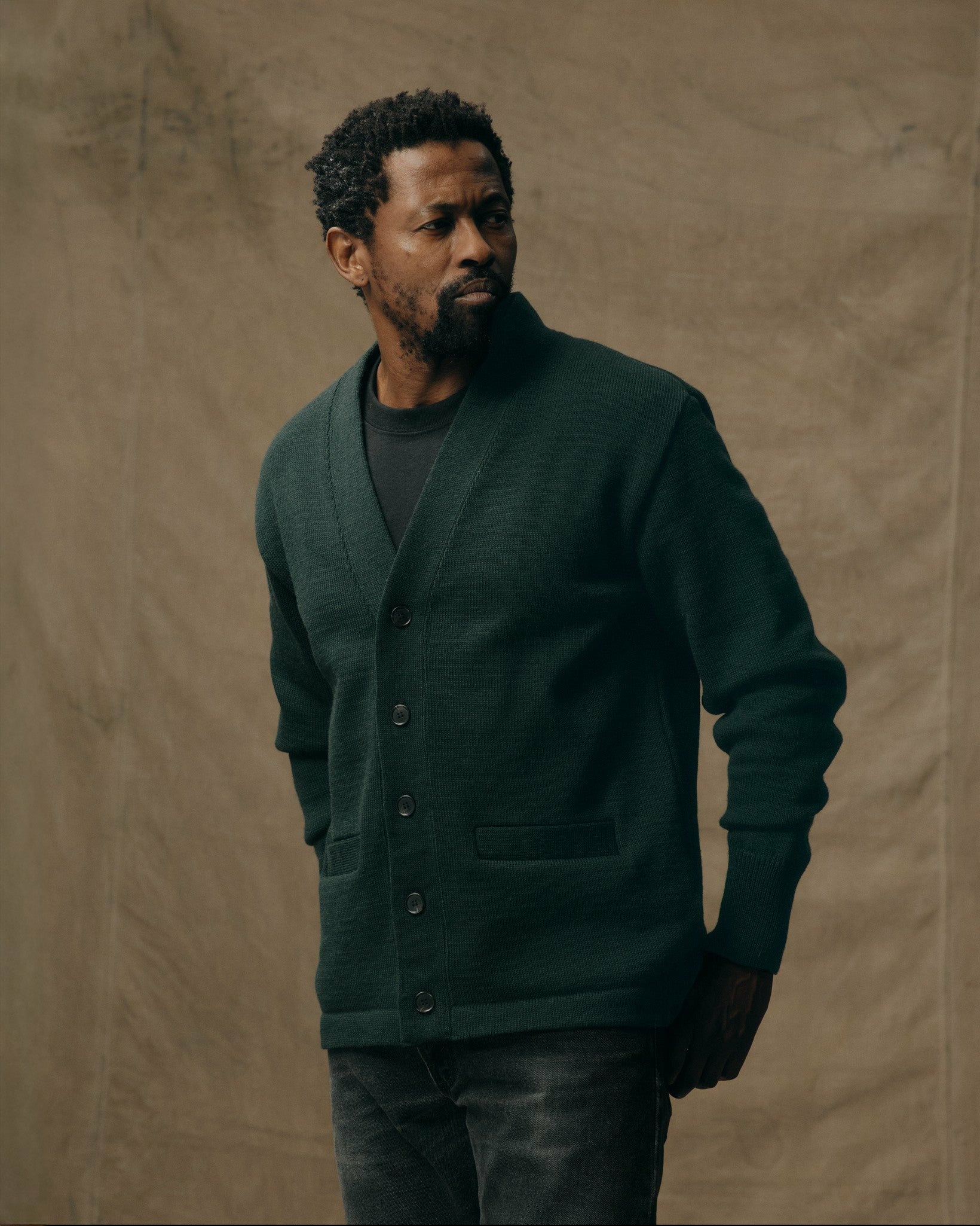 Filson Men Guide Cardigan Sweater - Fir