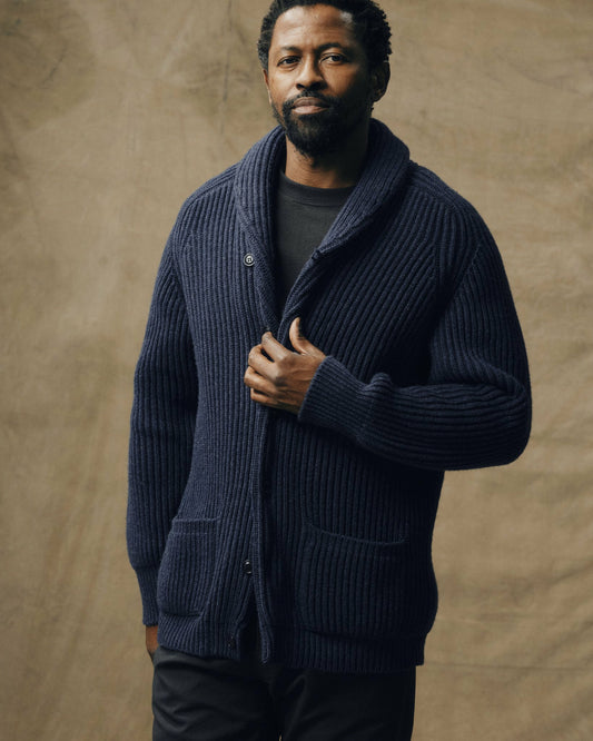 Filson Men Bristol Cardigan Sweater - Navy