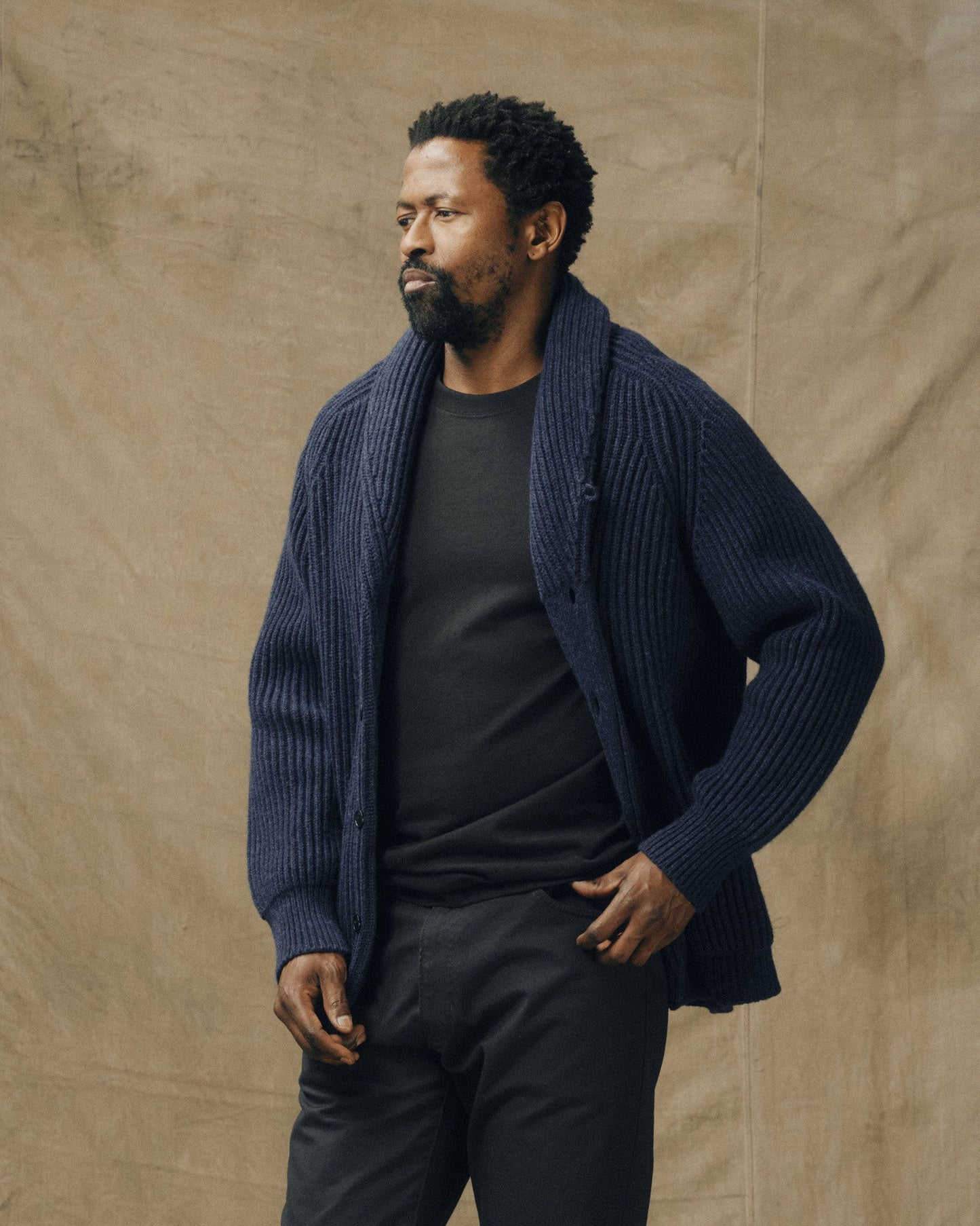 Filson Men Bristol Cardigan Sweater - Navy