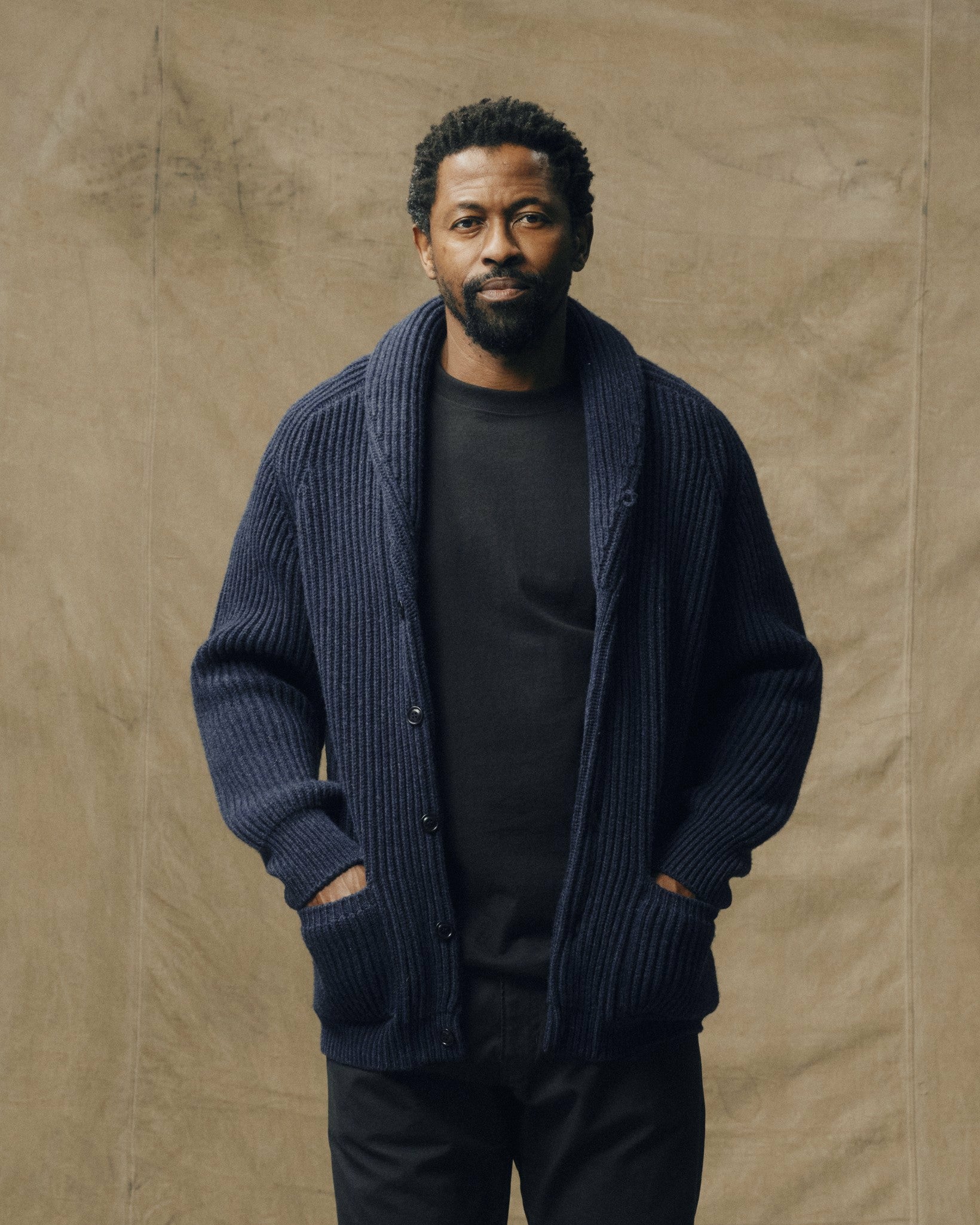 Filson Men Bristol Cardigan Sweater - Navy
