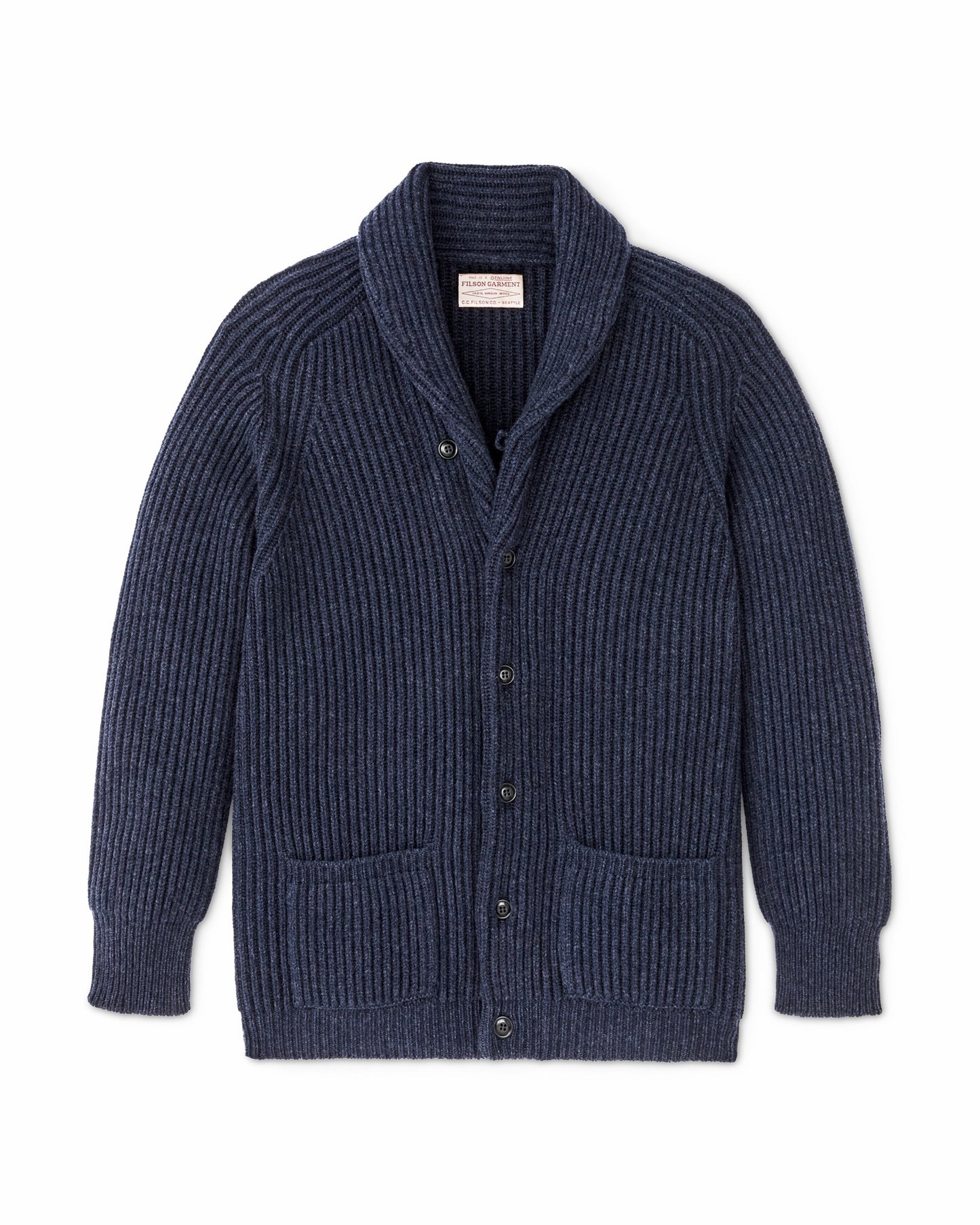 Filson Men Bristol Cardigan Sweater - Navy