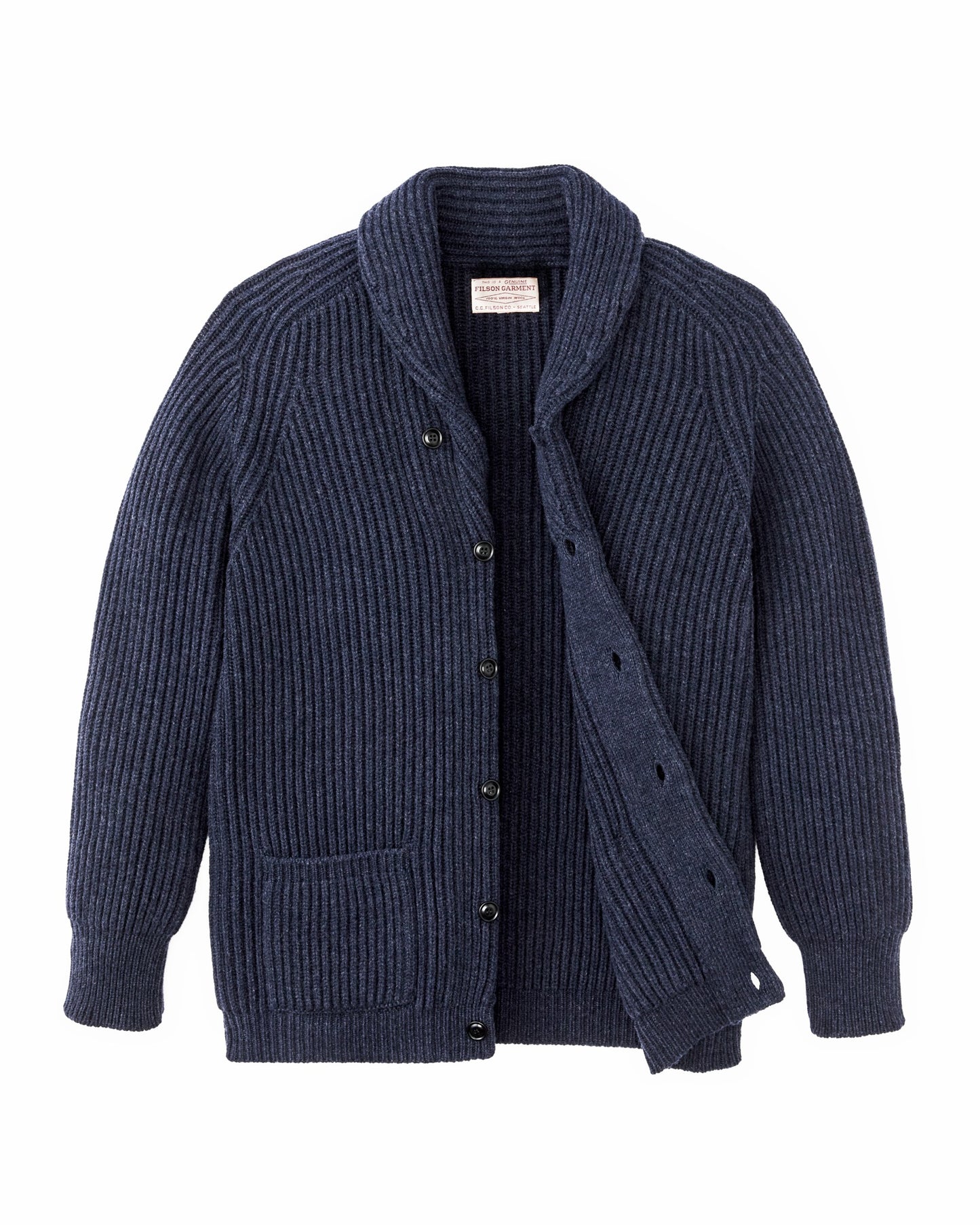 Filson Men Bristol Cardigan Sweater - Navy