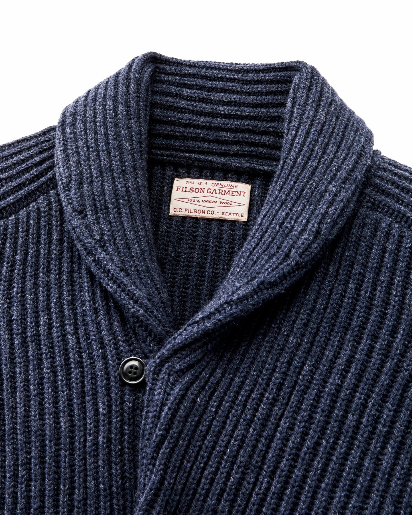 Filson Men Bristol Cardigan Sweater - Navy
