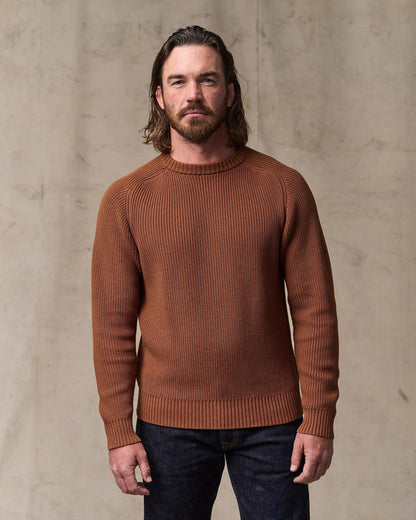 Filson Men Vintage Cotton Crewneck Sweater - Rust