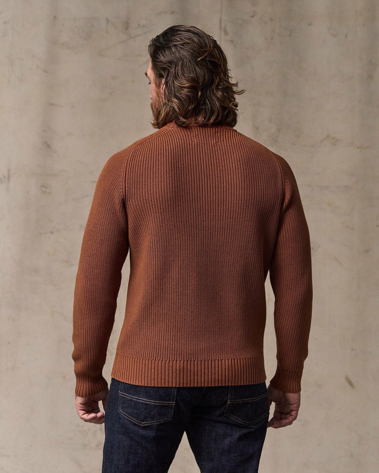 Filson Men Vintage Cotton Crewneck Sweater - Rust