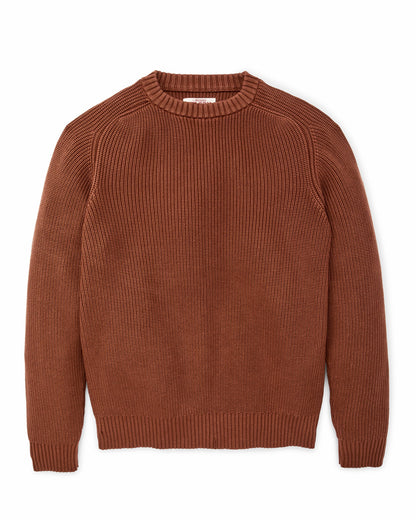 Filson Men Vintage Cotton Crewneck Sweater - Rust