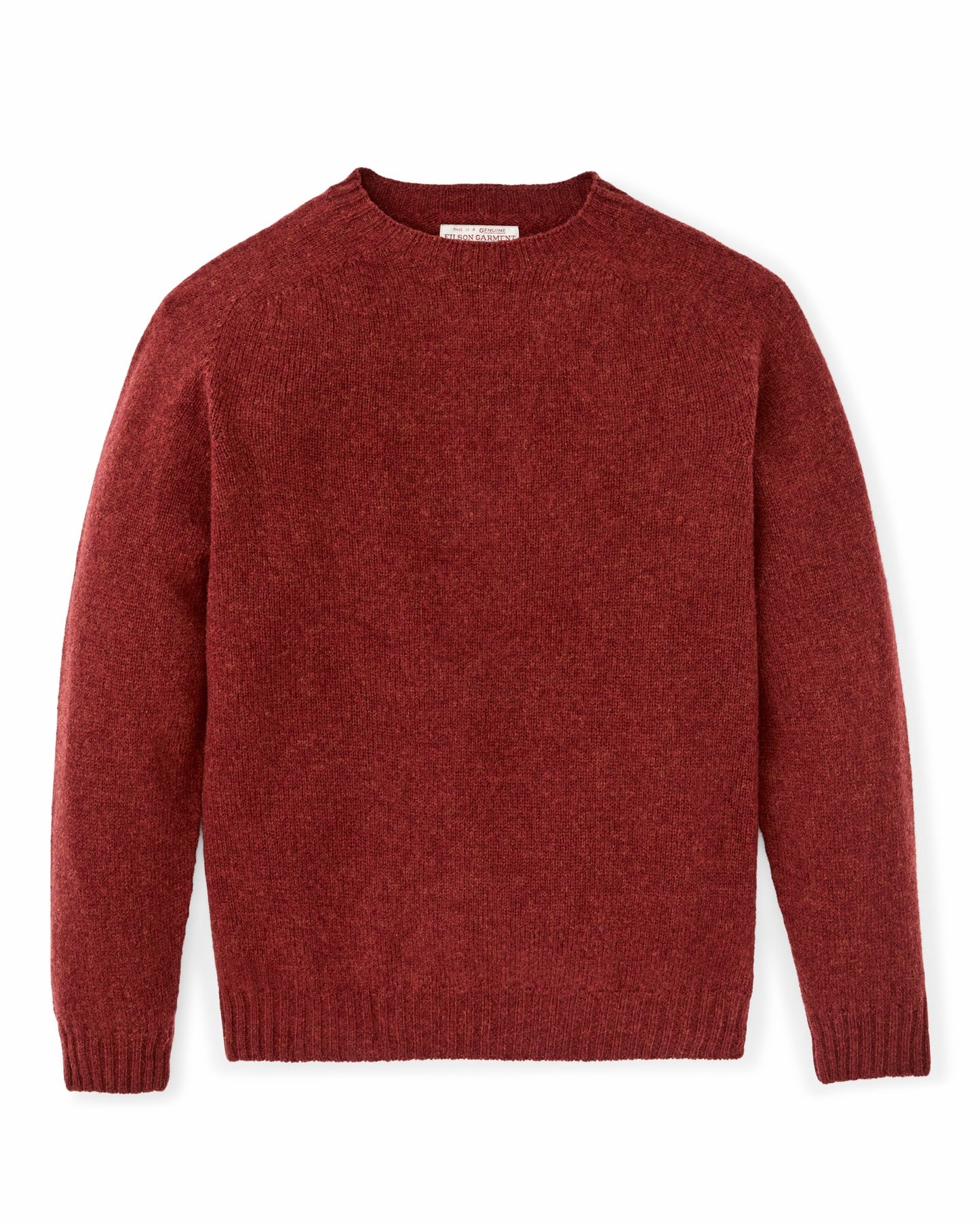 Filson Men Shetland 5-gauge Wool Sweater - Russet