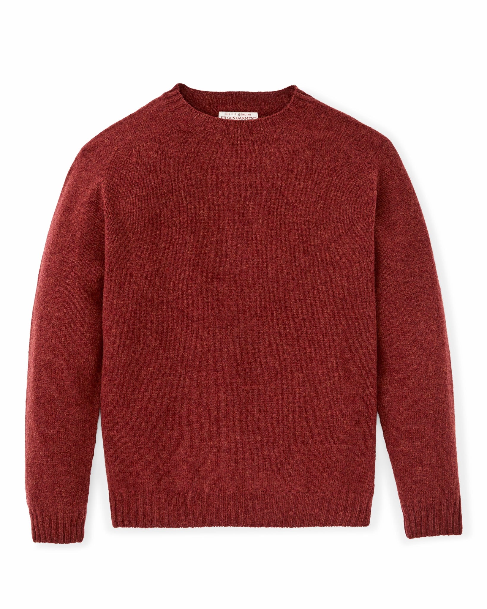 Filson Men Shetland 5-gauge Wool Sweater - Russet