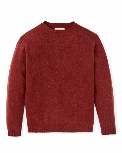 Filson Men Shetland 5-gauge Wool Sweater - Russet