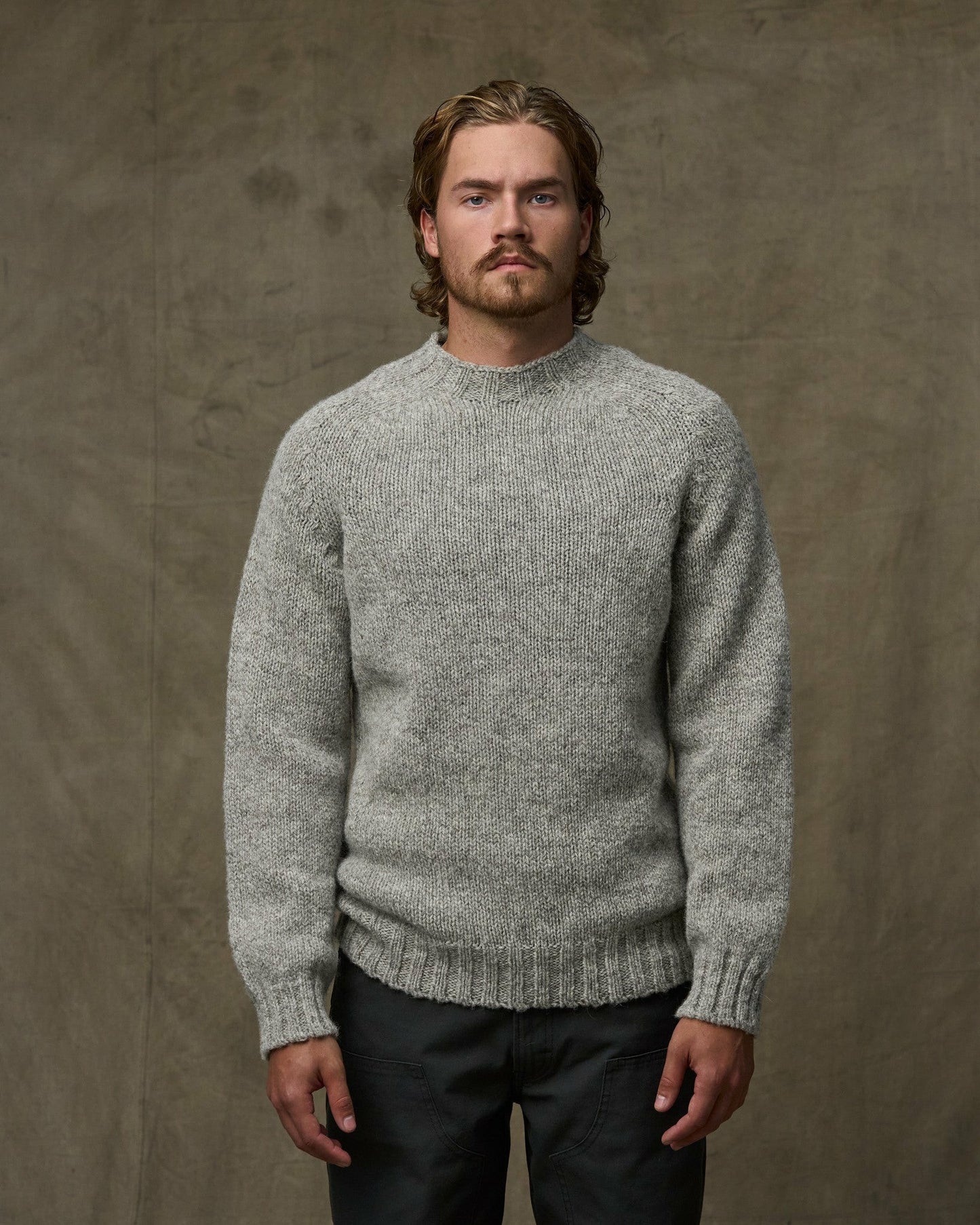 Filson Men Heritage 3-gauge Wool Sweater - Oat Heather