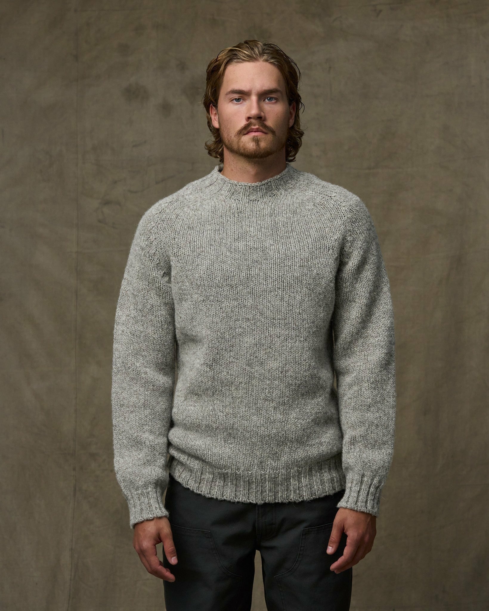 Filson Men Heritage 3-gauge Wool Sweater - Oat Heather
