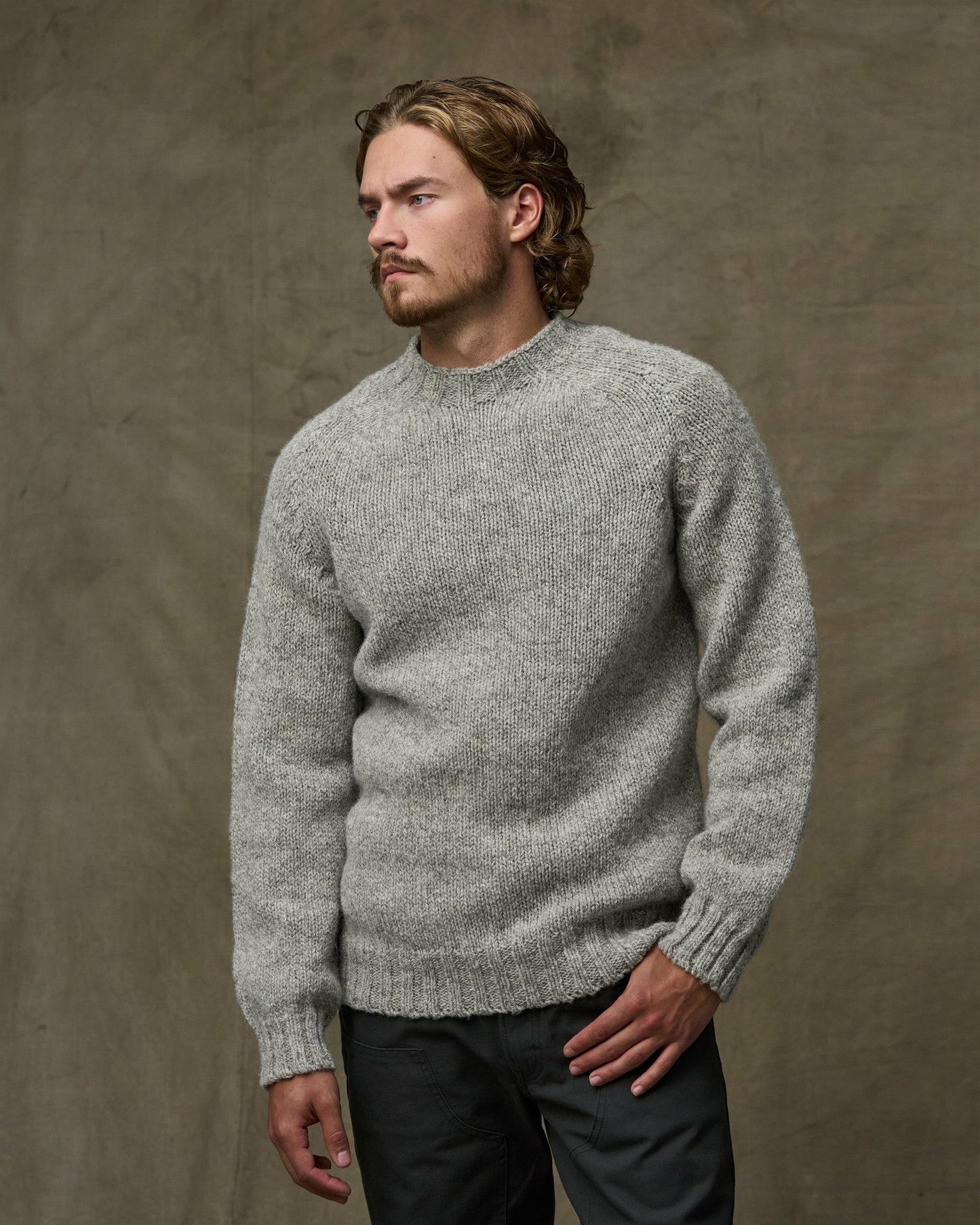 Filson Men Heritage 3-gauge Wool Sweater - Oat Heather