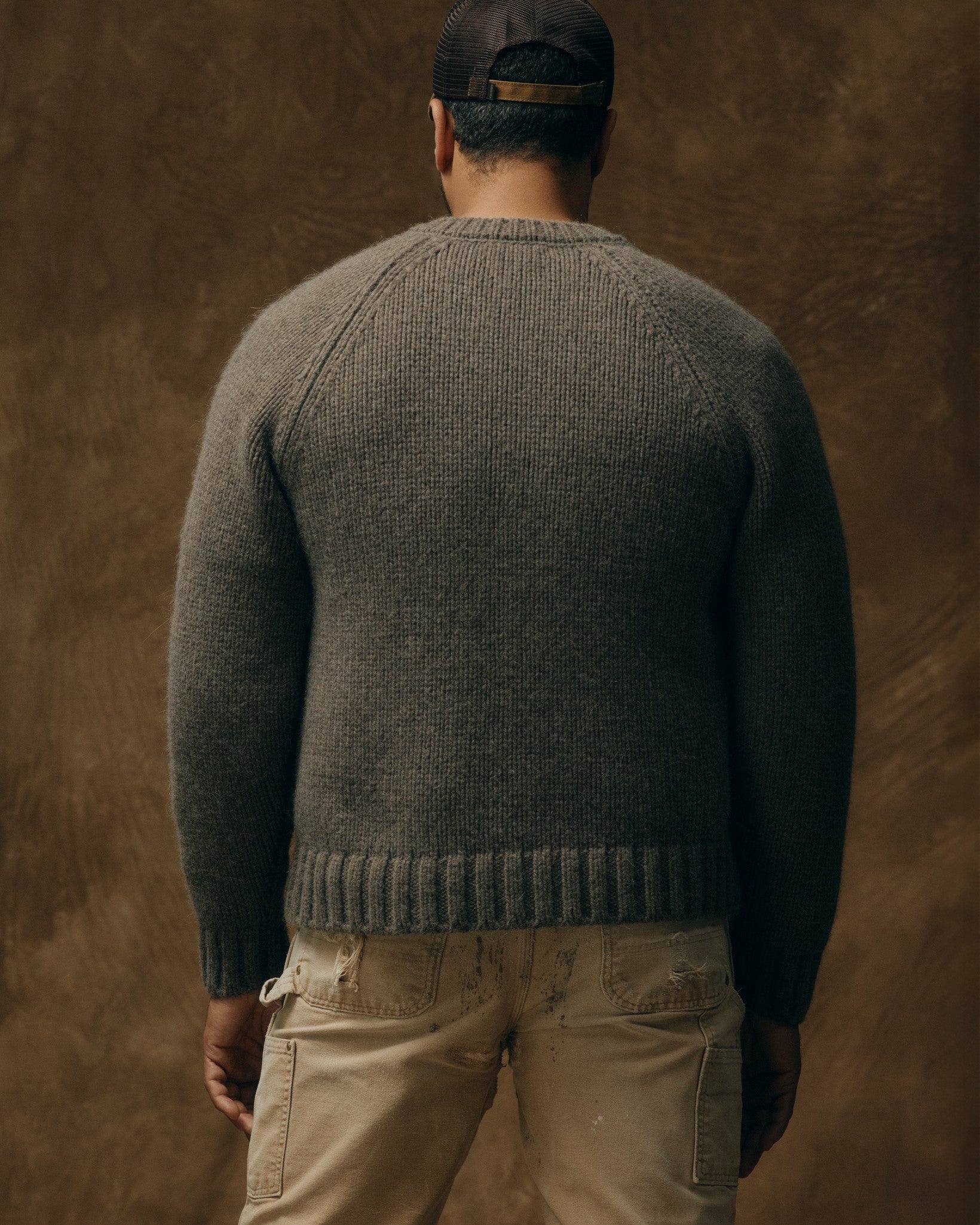 Filson Men 3-gauge Alpaca Blend Sweater - Bark Heather