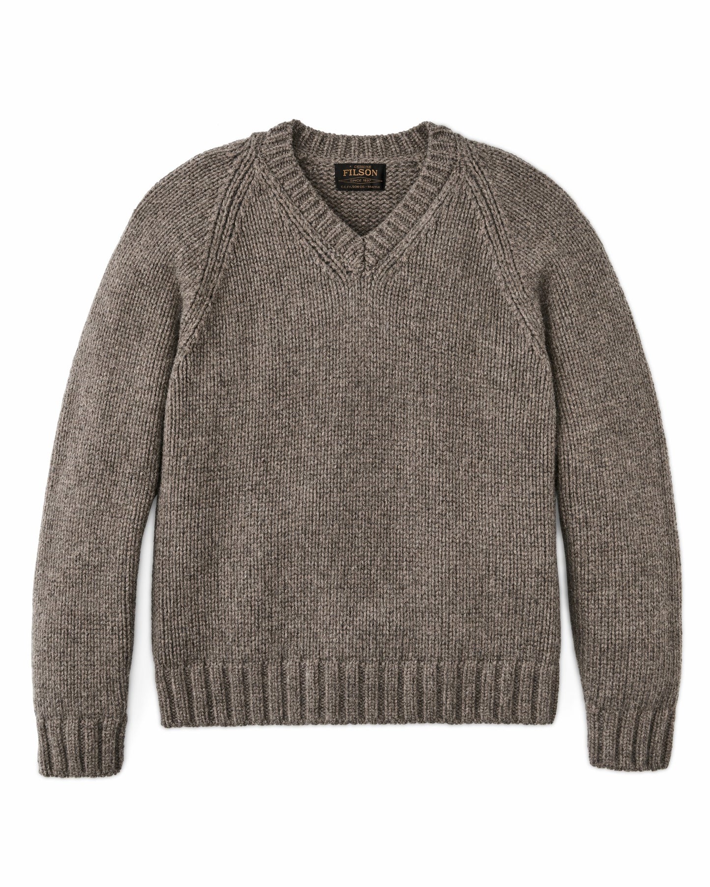 Filson Men 3-gauge Alpaca Blend Sweater - Bark Heather