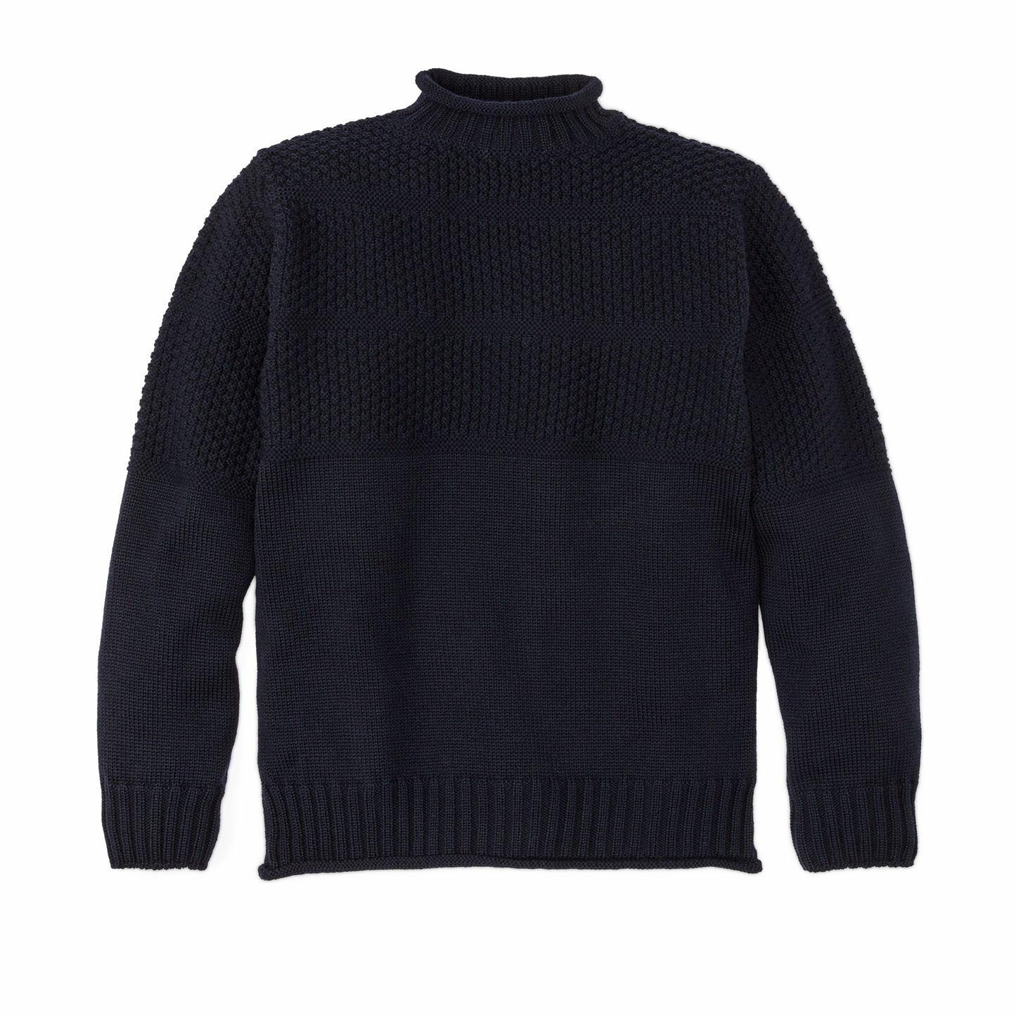 Filson Men Wool Roll Neck Fisherman's Sweater