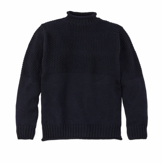 Filson Men Wool Roll Neck Fisherman's Sweater