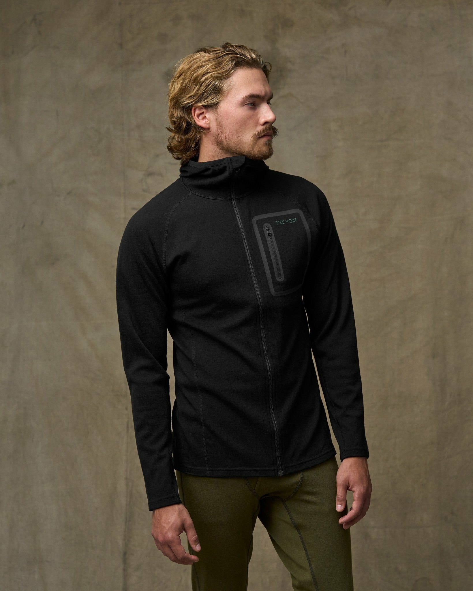 Filson Men 400g Merino Wool Hoodie - Black