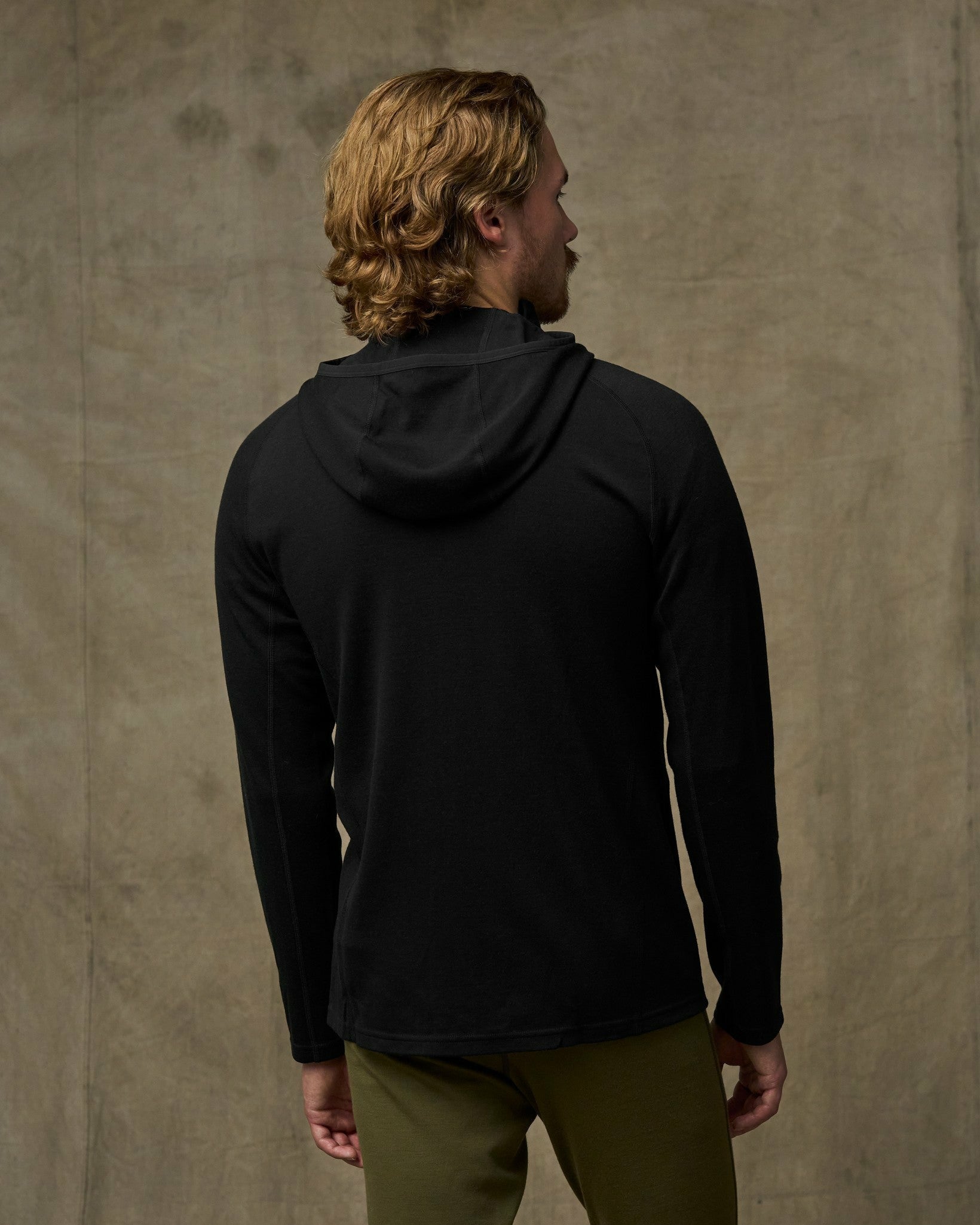 Filson Men 400g Merino Wool Hoodie - Black