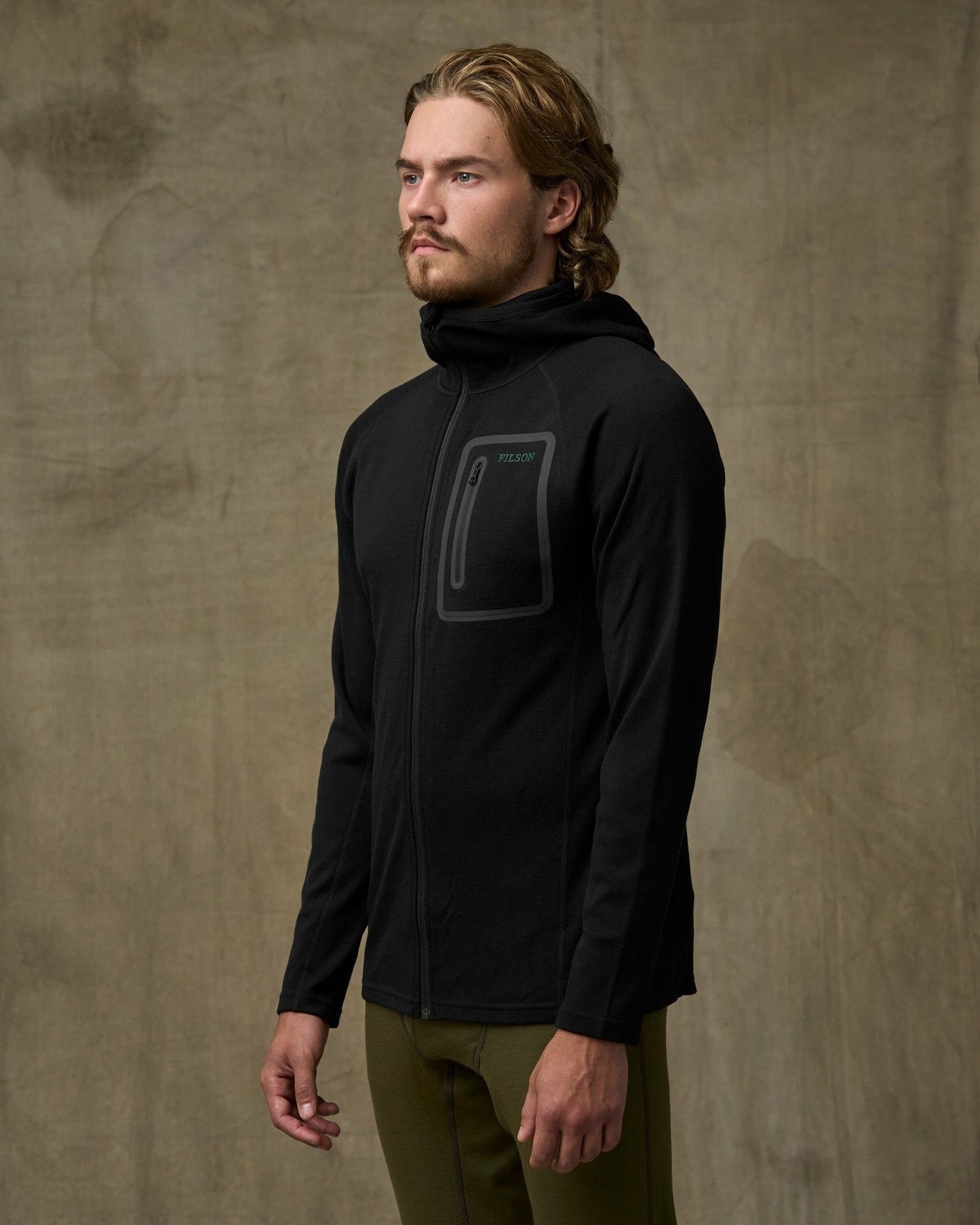 Filson Men 400g Merino Wool Hoodie - Black