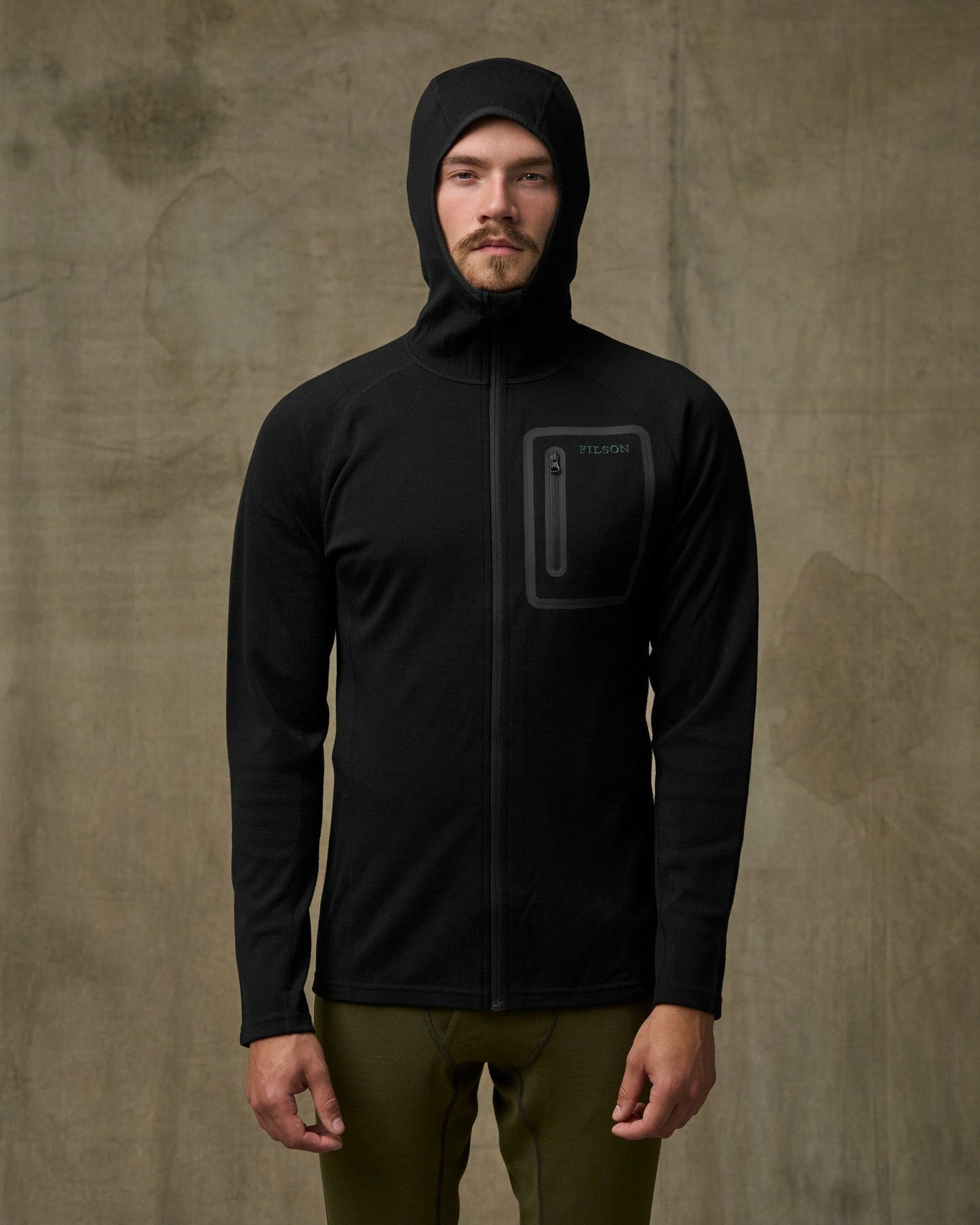 Filson Men 400g Merino Wool Hoodie - Black