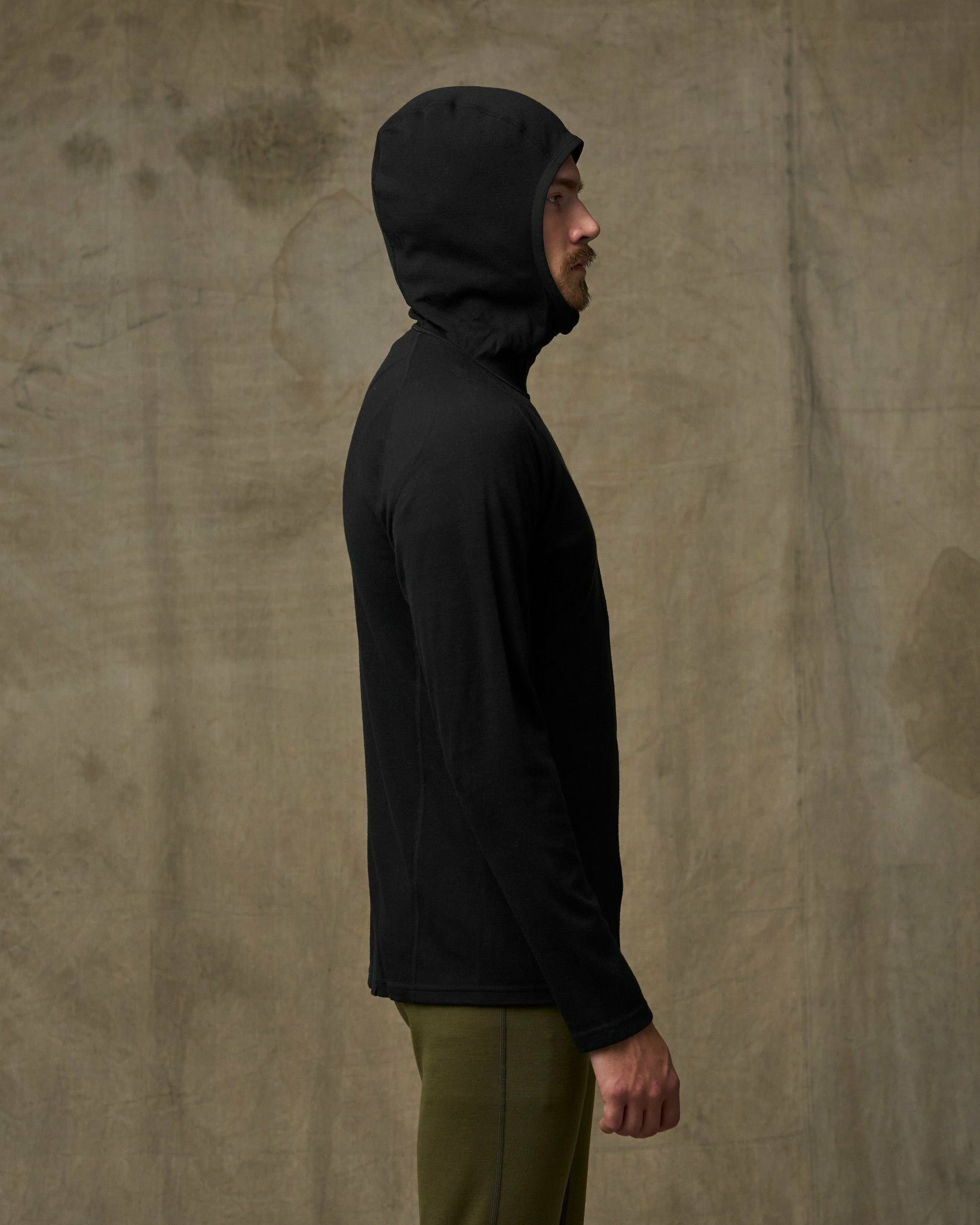 Filson Men 400g Merino Wool Hoodie - Black
