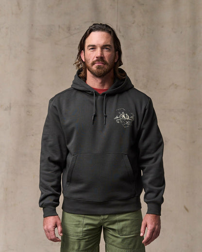 Filson Men Trout Graphic Hoodie - Faded Black