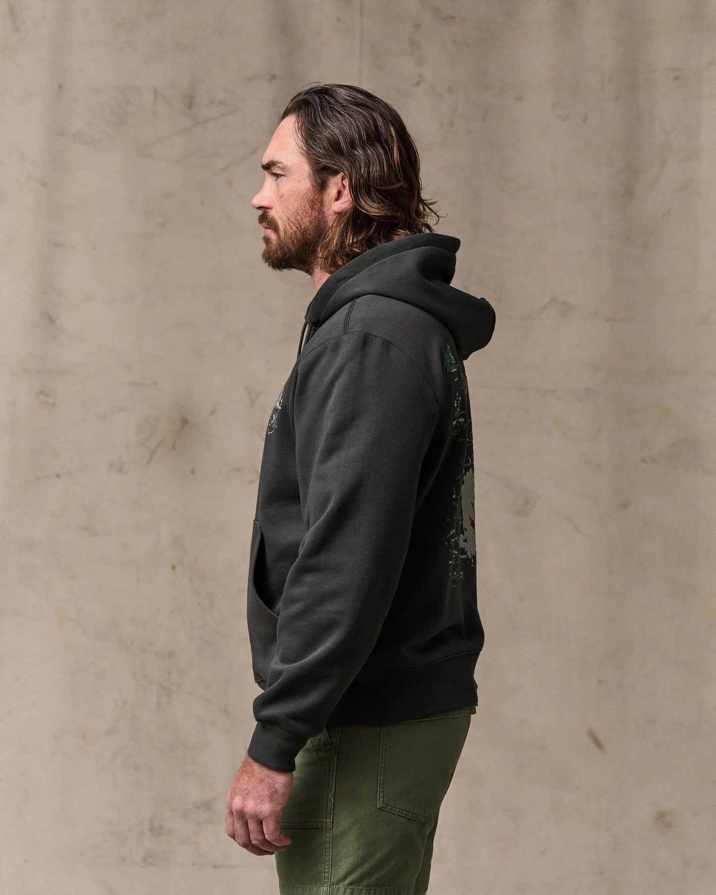 Filson Men Trout Graphic Hoodie - Faded Black