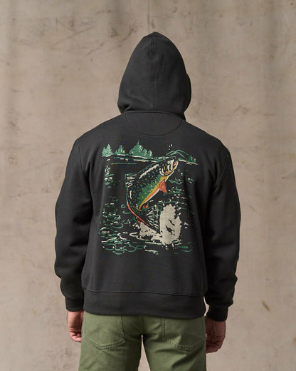 Filson Men Trout Graphic Hoodie - Faded Black