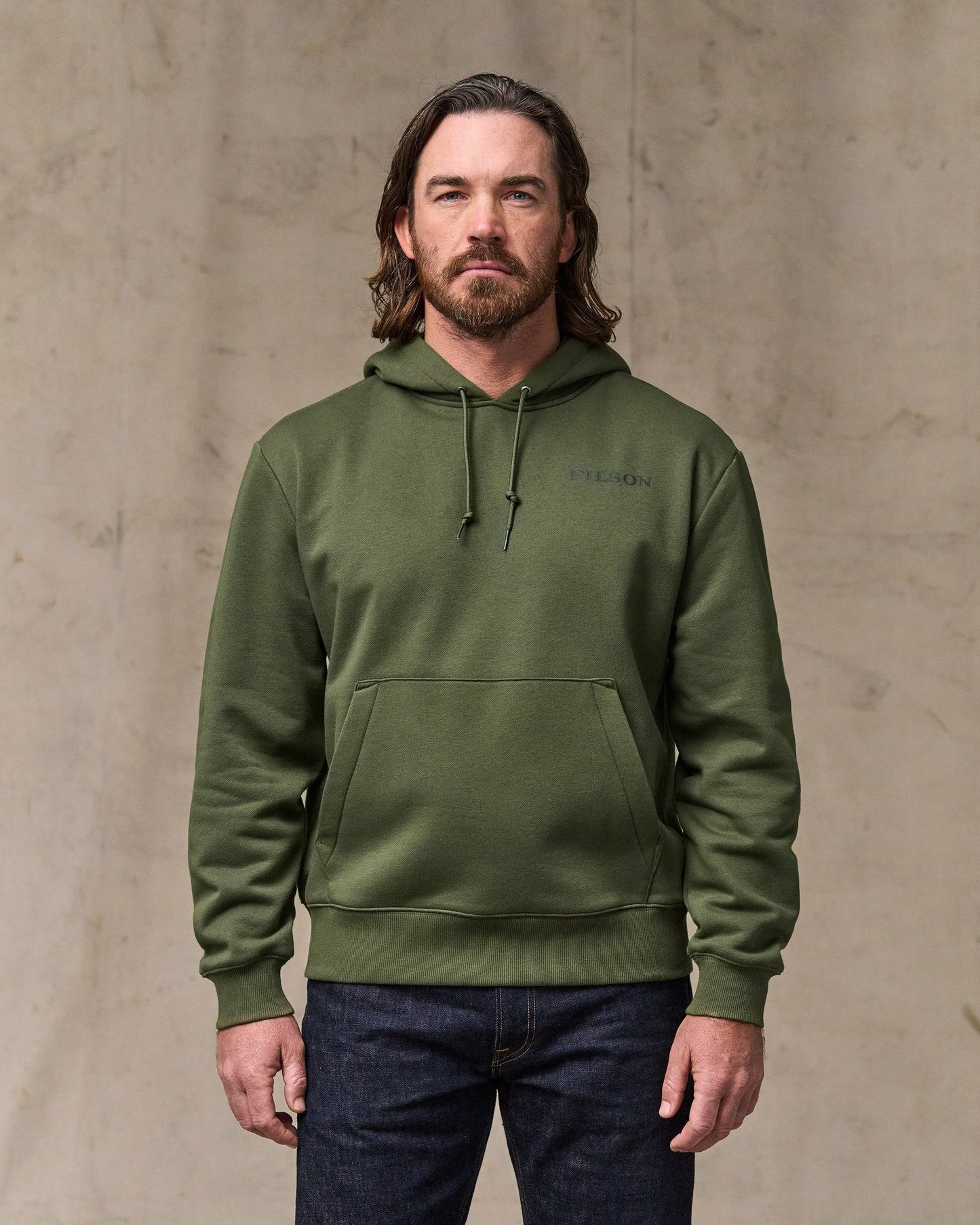 Filson Men Scenic Graphic Hoodie - Surplus Green