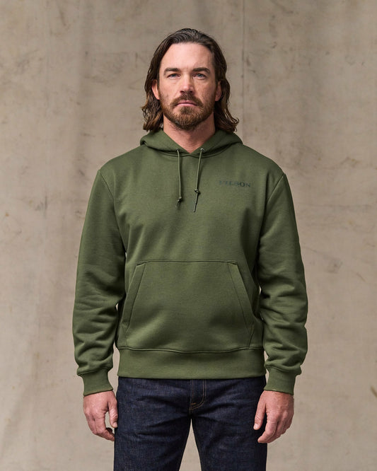 Filson Men Scenic Graphic Hoodie - Surplus Green