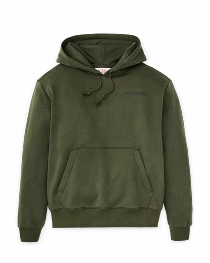 Filson Men Scenic Graphic Hoodie - Surplus Green