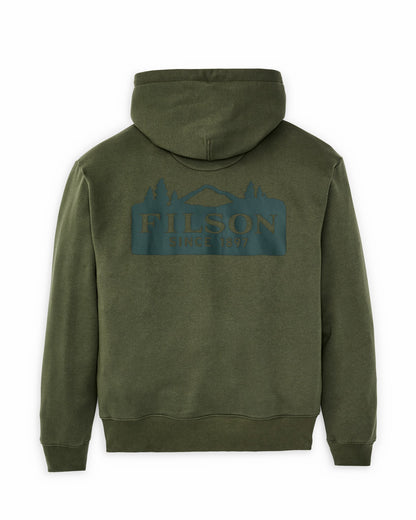 Filson Men Scenic Graphic Hoodie - Surplus Green