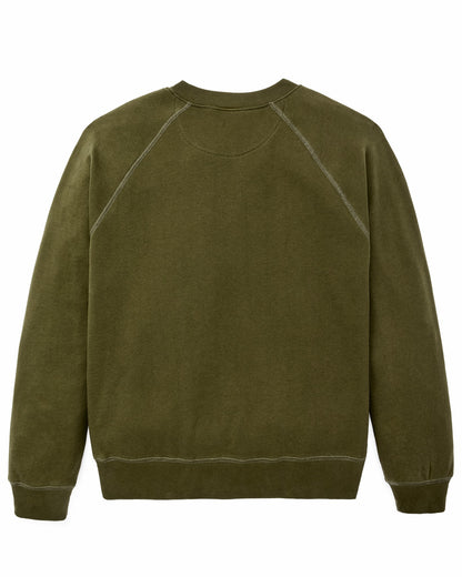 Filson Men Quarter-zip Terry Sweatshirt - Dark Olive