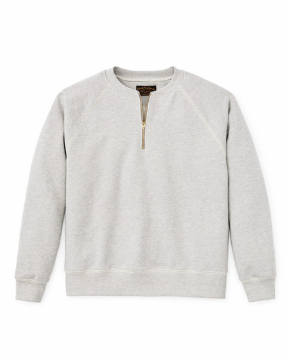 Filson Men Quarter-zip Terry Sweatshirt - Heather Gray