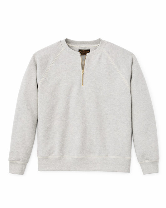 Filson Men Quarter-zip Terry Sweatshirt - Heather Gray