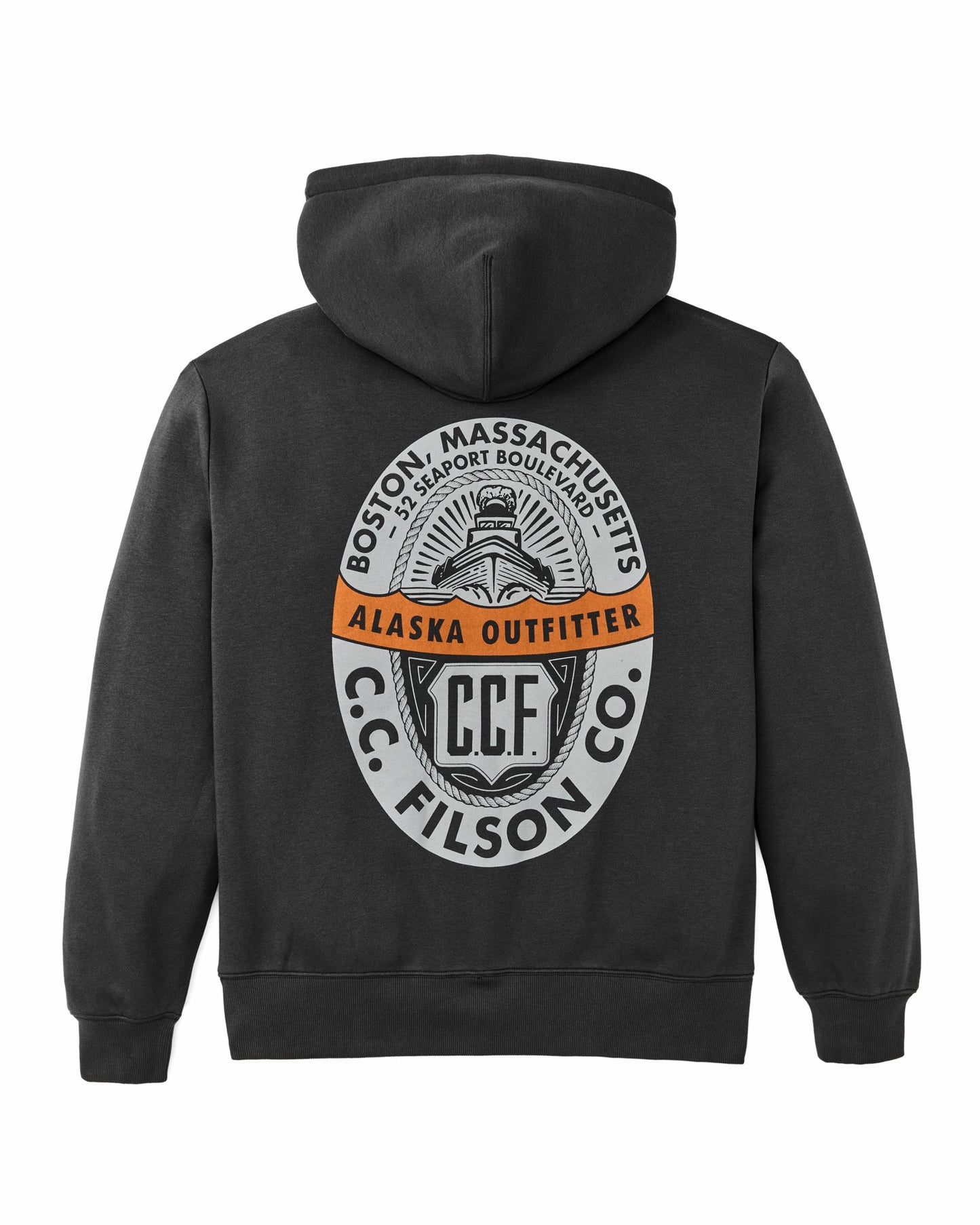 Filson Men Boston Graphic Hoodie - Faded Black