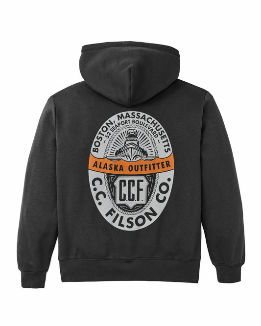 Filson Men Boston Graphic Hoodie - Faded Black