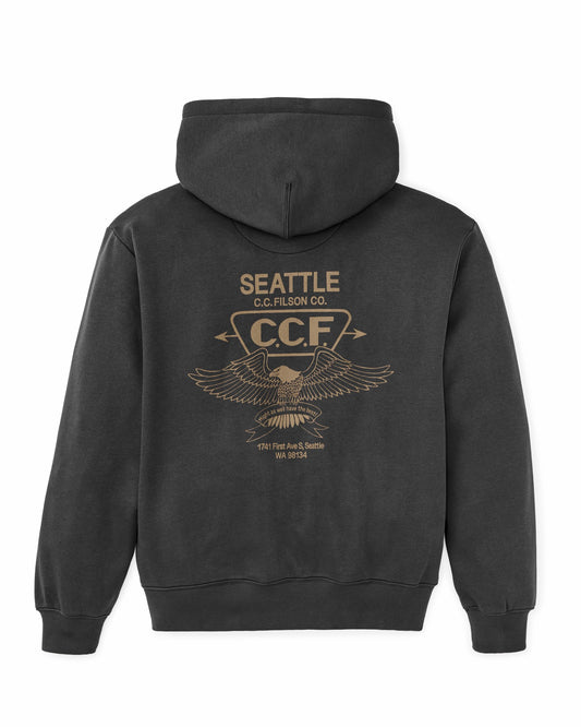 Filson Men Seattle Graphic Hoodie - Faded Black