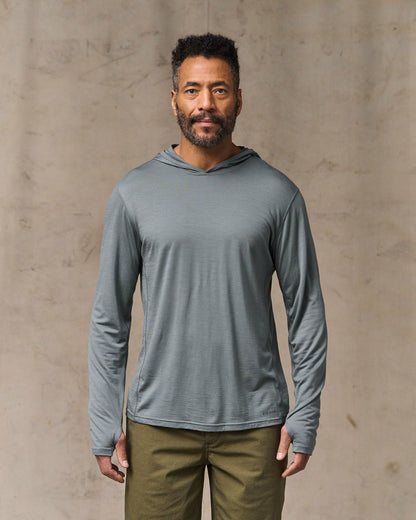 Filson Men Wool-Blend UPF Hoodie - Sage Gray