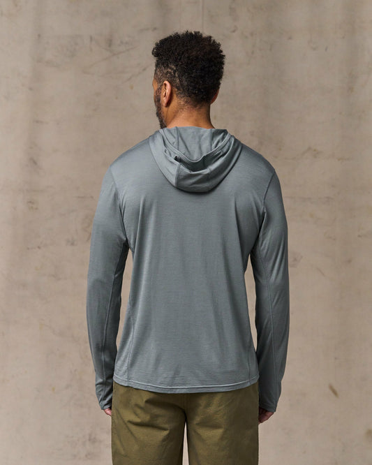 Filson Men Wool-Blend UPF Hoodie - Sage Gray