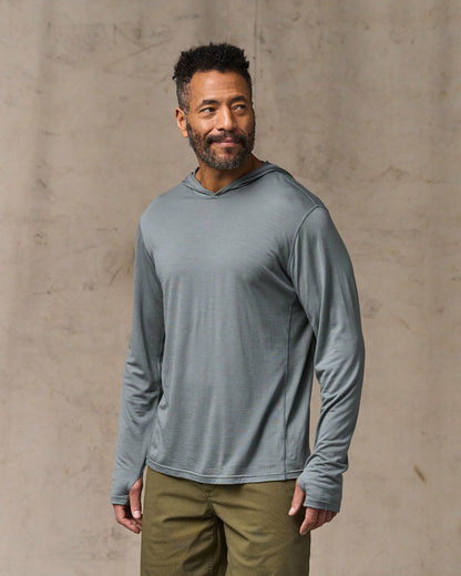 Filson Men Wool-Blend UPF Hoodie - Sage Gray