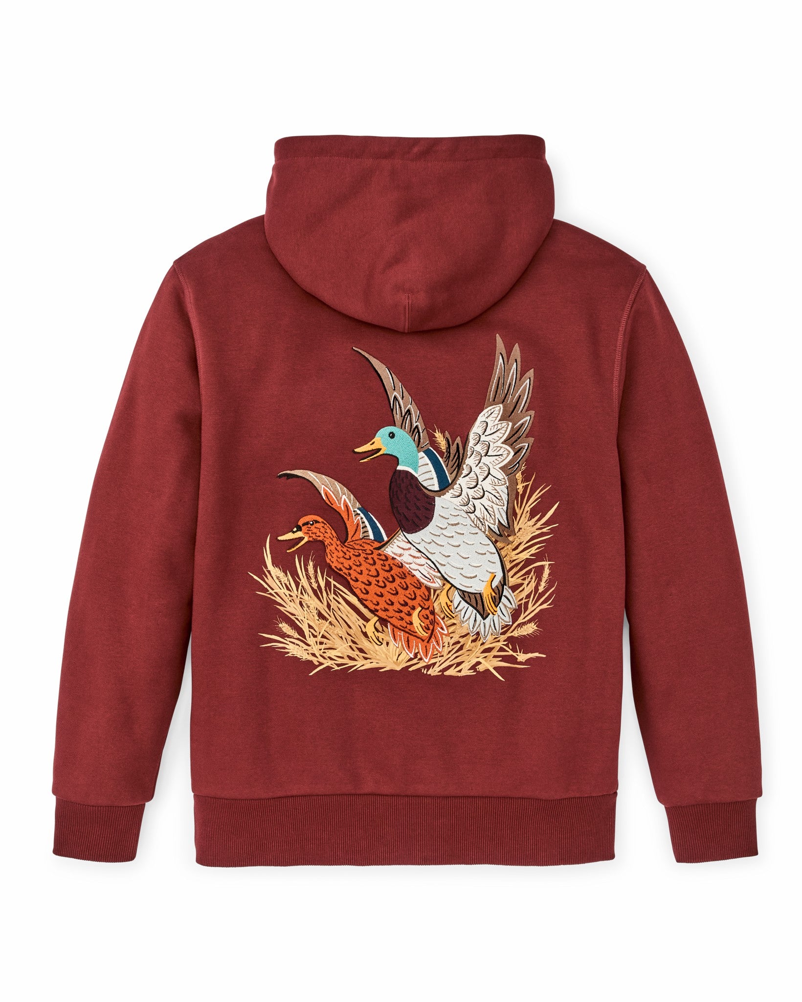Filson Men Prospector Embroidered Hoodie - Fired Brick / Ducks
