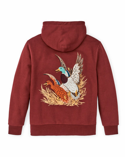 Filson Men Prospector Embroidered Hoodie - Fired Brick / Ducks