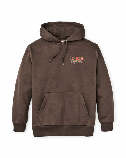 Filson Men Prospector Graphic Hoodie - Dark Brown / Logging