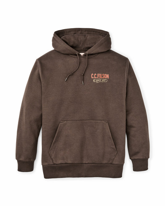 Filson Men Prospector Graphic Hoodie - Dark Brown / Logging