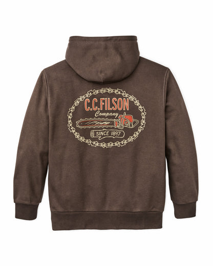 Filson Men Prospector Graphic Hoodie - Dark Brown / Logging