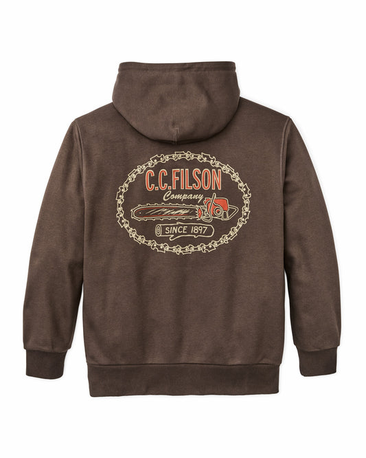 Filson Men Prospector Graphic Hoodie - Dark Brown / Logging