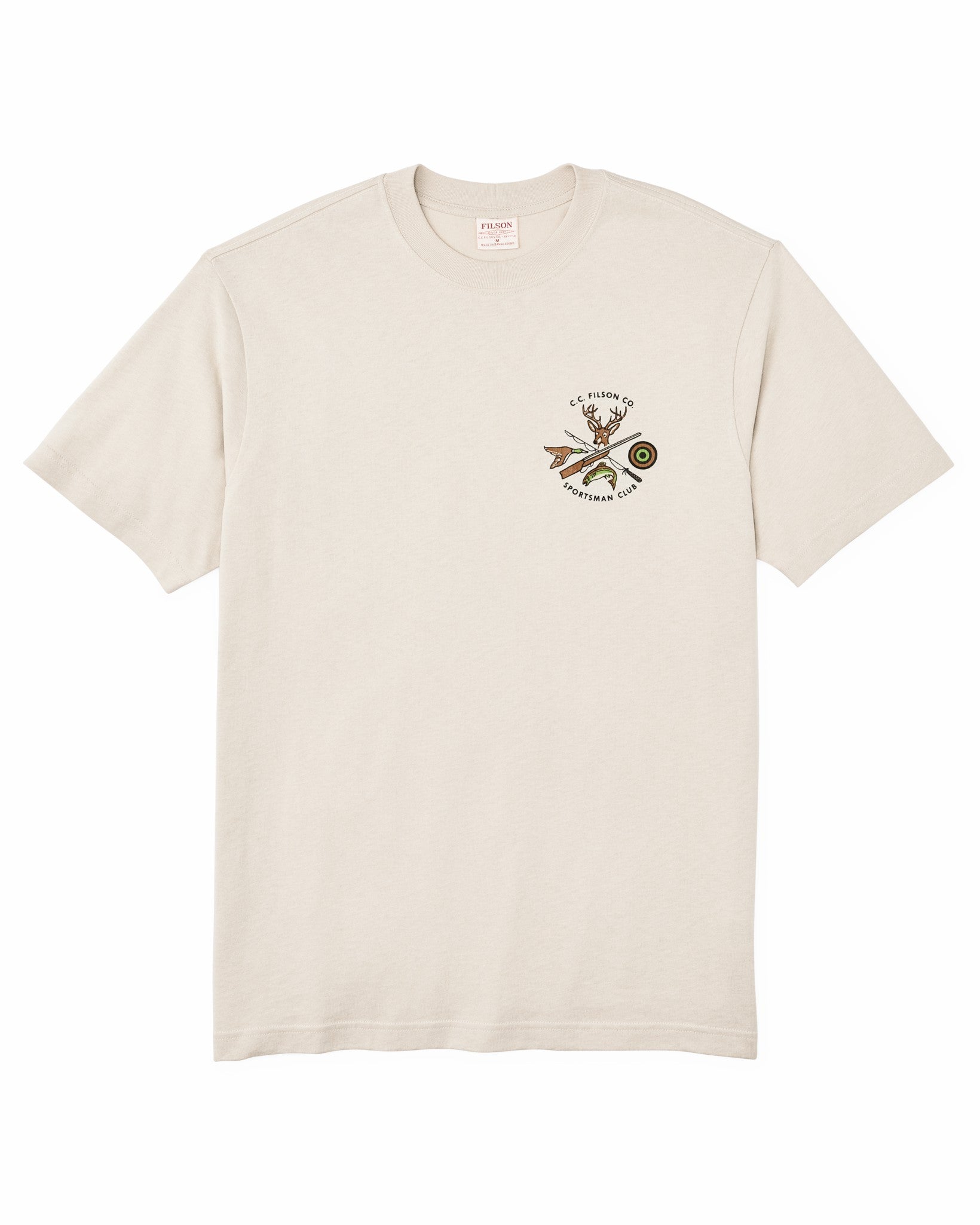 Filson Men Short Sleeve Sportsman Club Graphic T-shirt (frontier) - Cliff Gray / Sportsman Club
