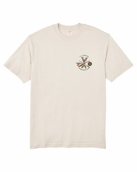Filson Men Short Sleeve Sportsman Club Graphic T-shirt (frontier) - Cliff Gray / Sportsman Club