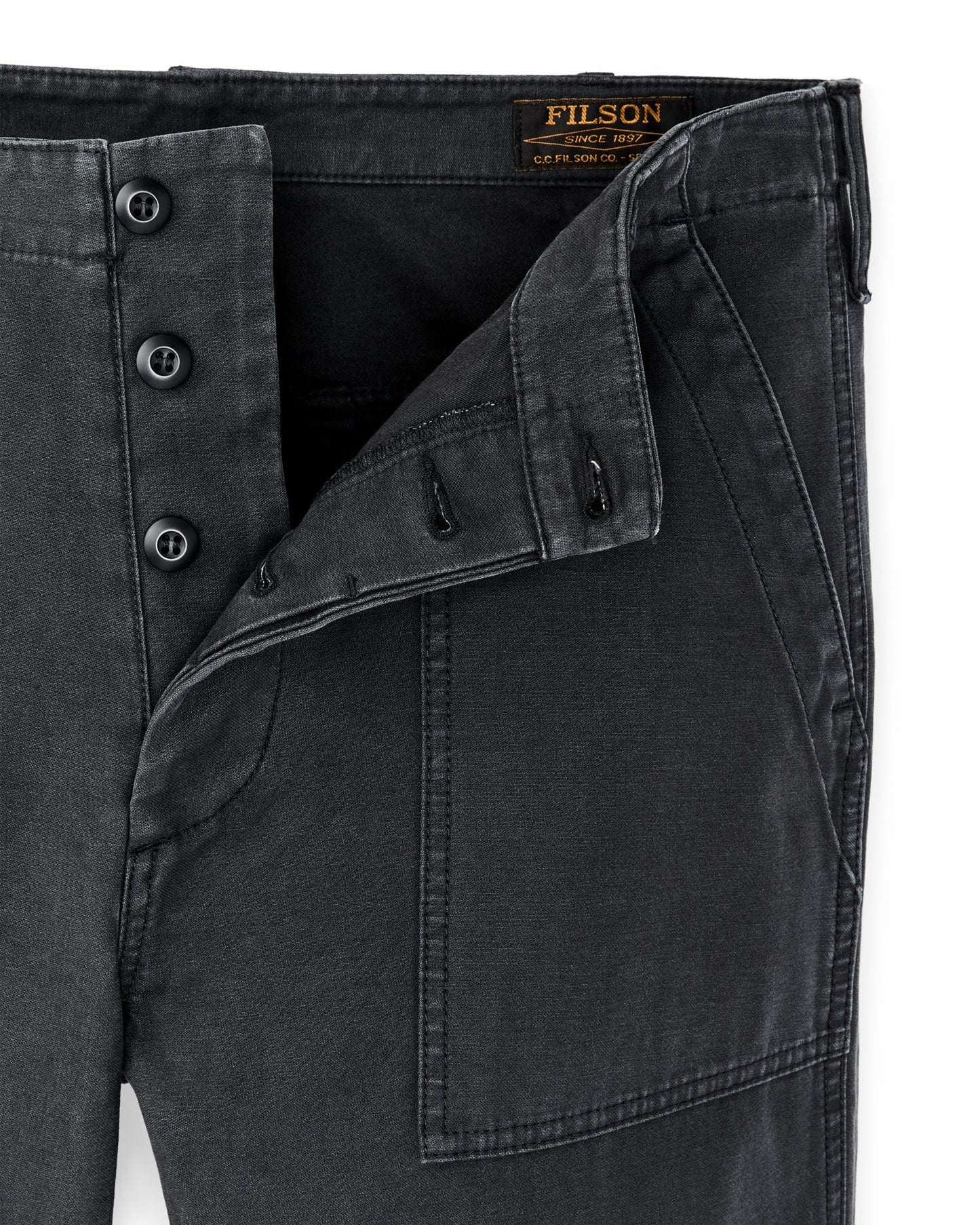 Filson Men Field Supply Pants - Washed Faded Black